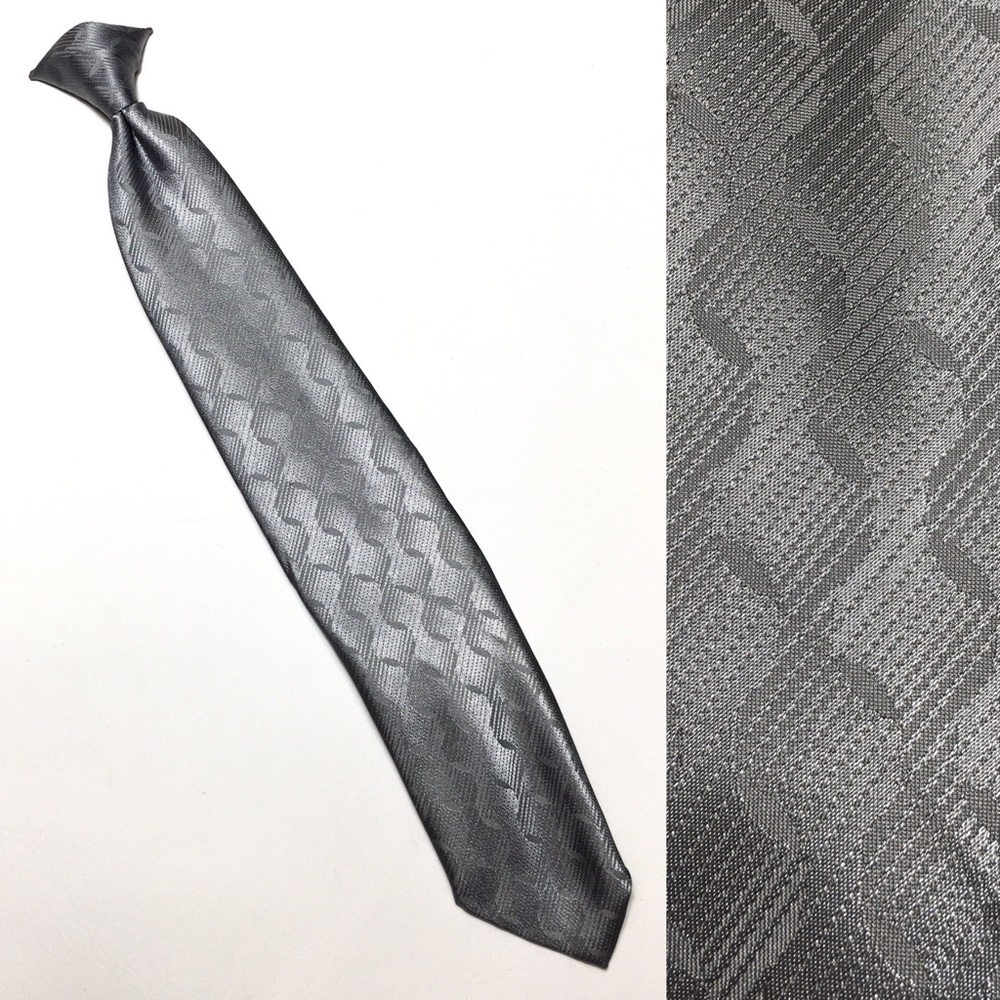 Don Loper Beverly Hills Clip On Silver Tie